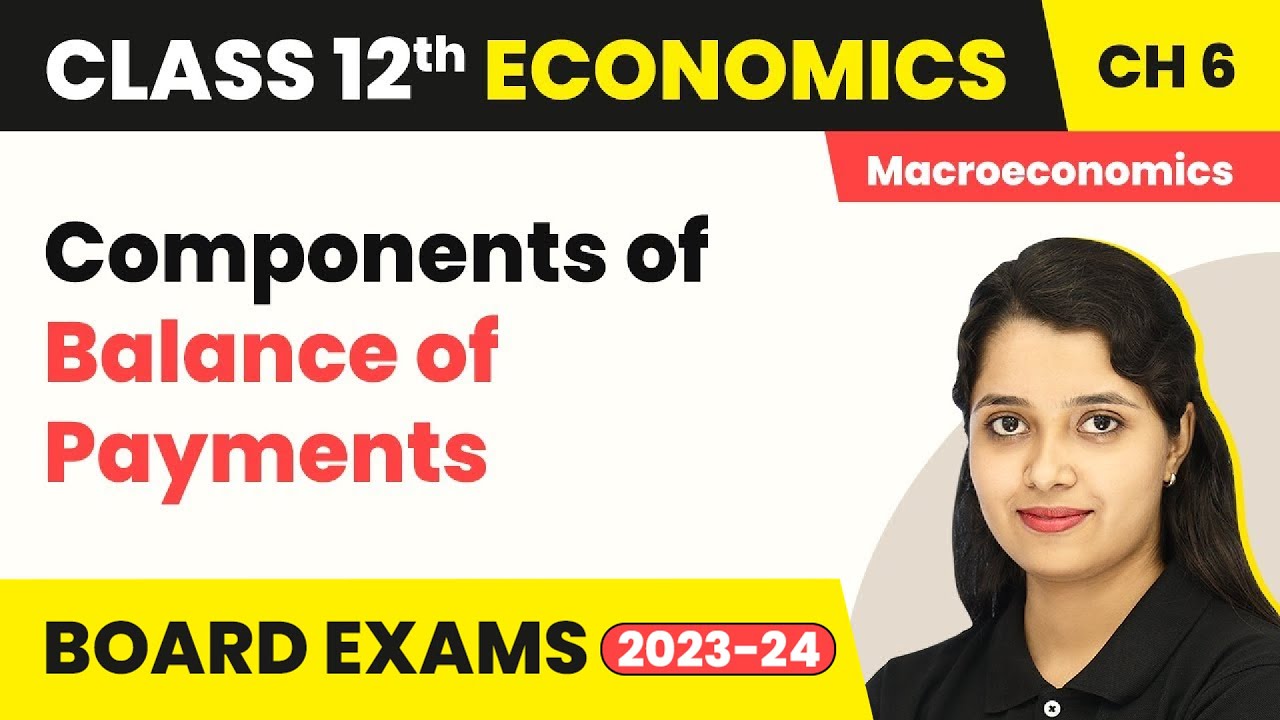 Components of Balance of Payments - Open Economy Macroeconomics | Class 12 Macroeconomics  2022-23