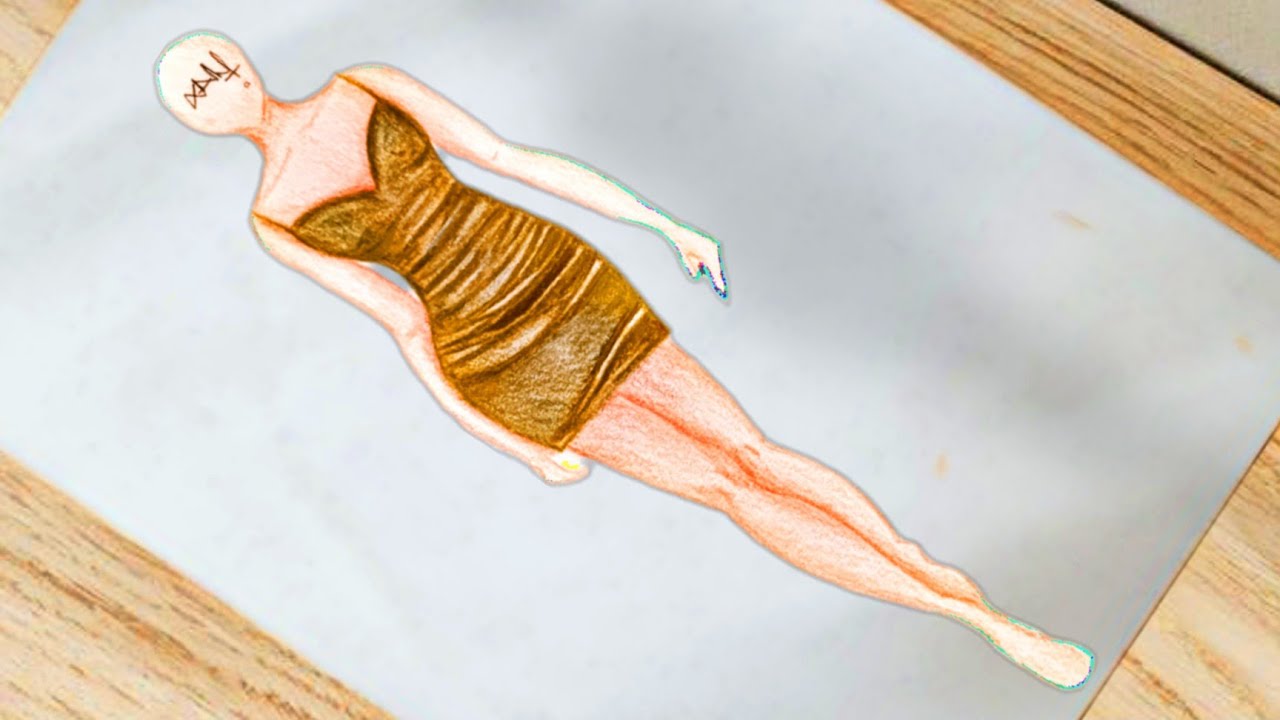 How to draw dress:drawing satin fabric_illustration art #drawwithlilith #art #fashion