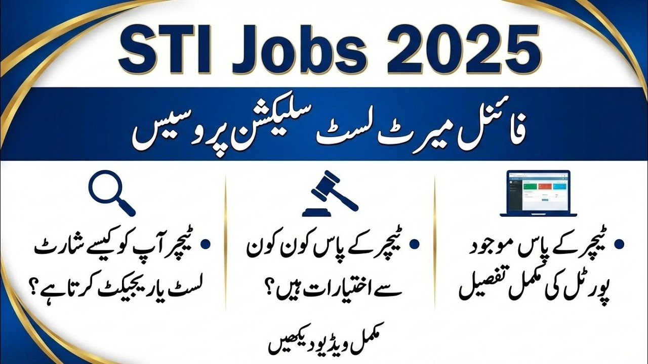 STI Jobs Final Merit List Selection Process | STI Teacher Portal Powers | STI Jobs Update Today 
