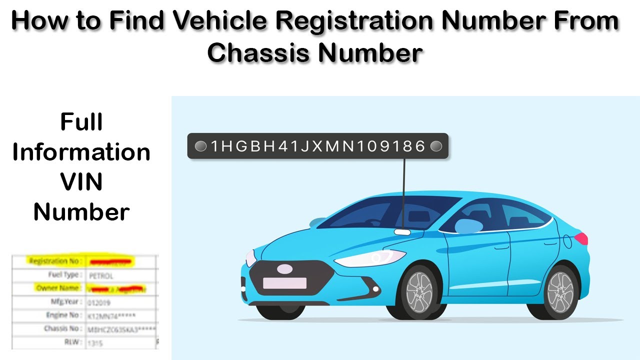 How to find vehicle registration number from chassis number | Vehicle details by chassis number 2024