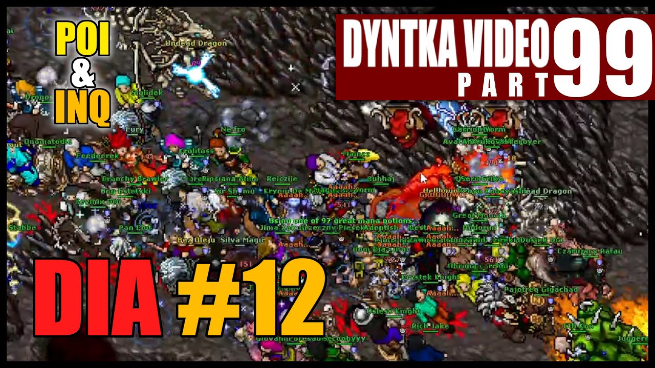 Dia #12 - POI & INQ | Tibia - DIA - Dyntka Video odc. 99
