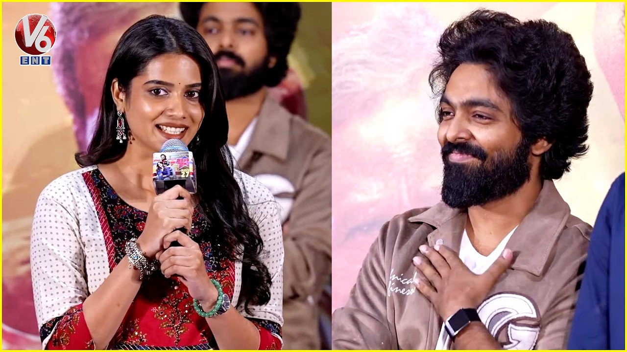 Heroine Sri Gouri Priya Cute Speech | Happy Raj Movie Trailer Launch Press Meet | V6ENT
