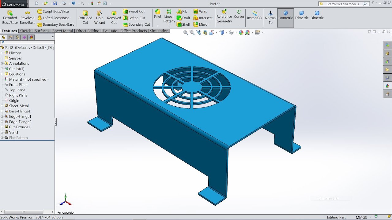 Solidworks Sheet Metal Tutorial Vent