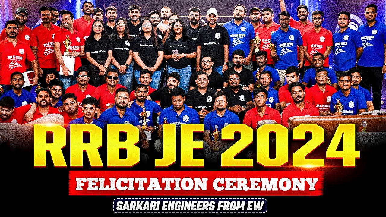 🎊 RRB JE 2024 Felicitation Program | Grand Result Celebration of RRB JE Toppers!