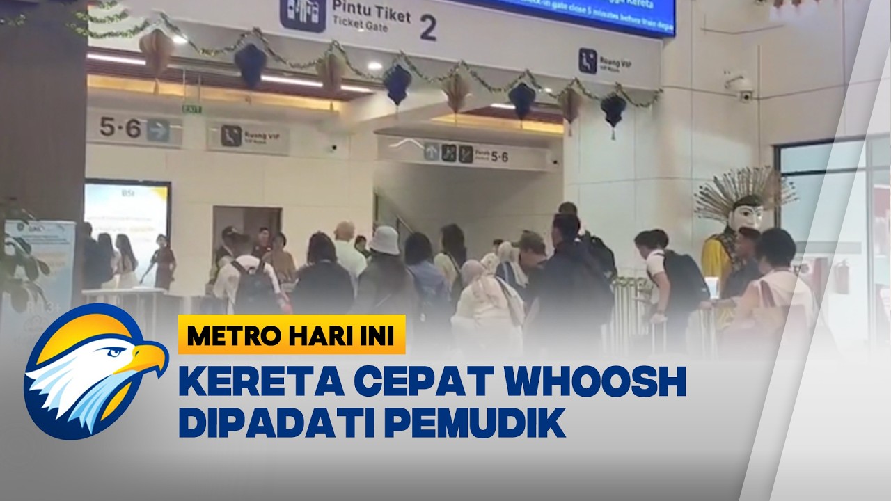 Satu Hari Jelang Lebaran, Kereta Cepat Whoosh Dipadati Pemudik - [Metro Hari Ini]