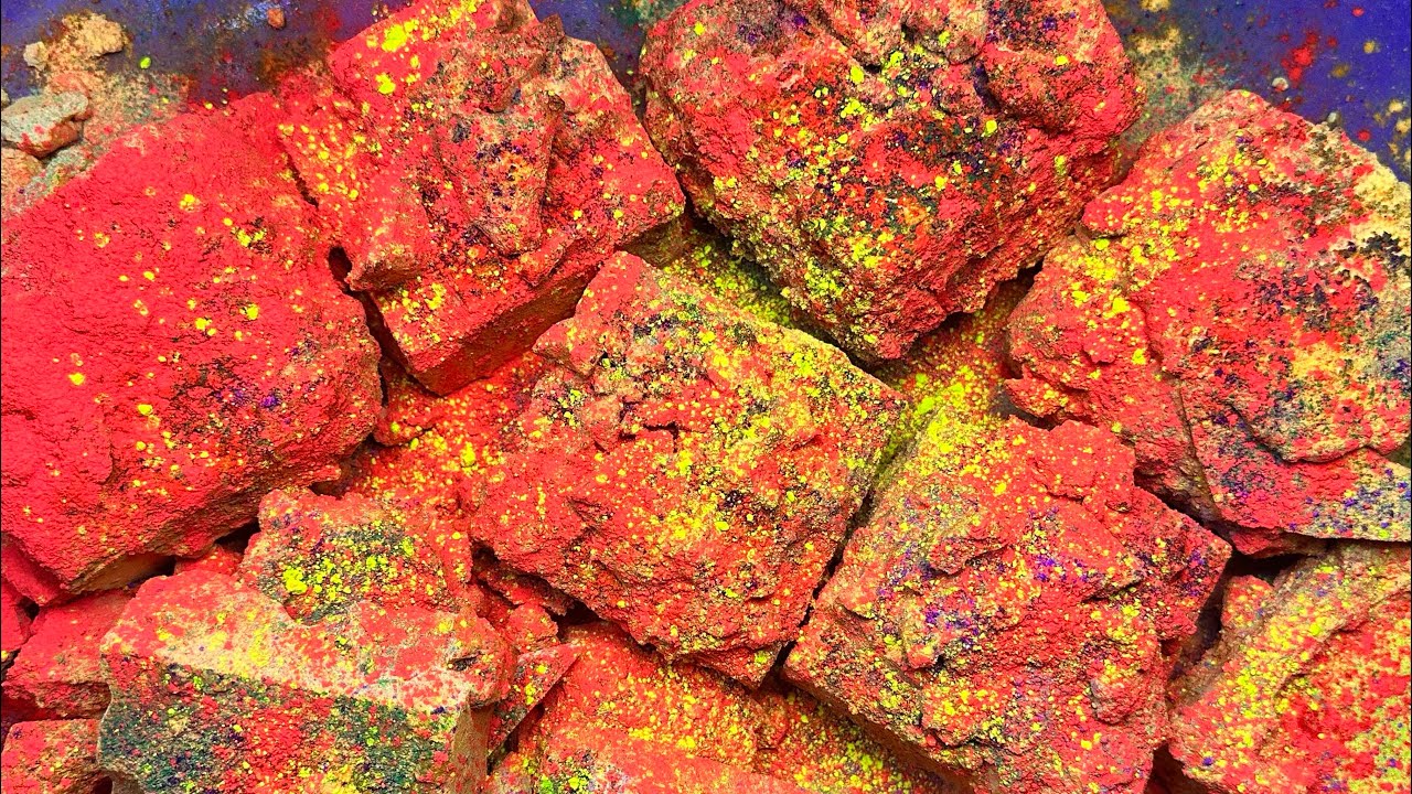 Crunchy Colorful Pasted Blocks •GYMCHALK • ASMR •  GYMCHALK CRUSHING • SLEEP AID