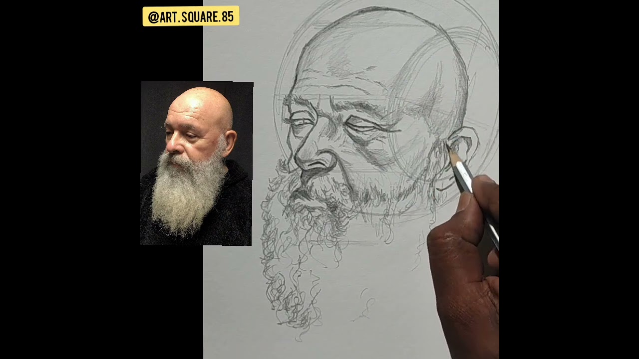 How to  Draw a portrait with loomis method /portrait drawing tutorial for beginners #Drawing #sketch