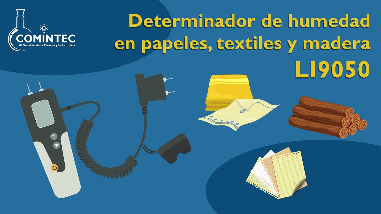 Determinador de HUMEDAD en PAPELES, TEXTILES y MADERA - LI9050