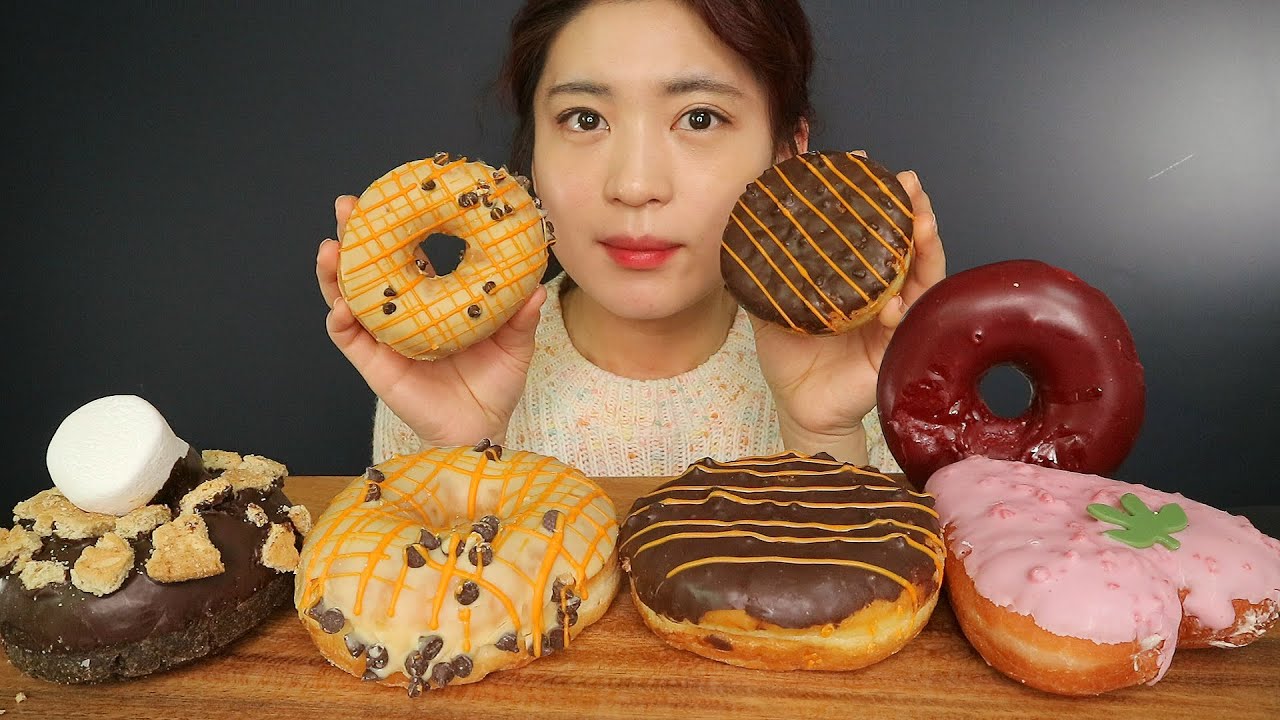 Eating) 던킨도너츠 리세스 도넛 리얼사운드 DUNKIN REESE'S DONUTS ASMR ダンキンドーナツ