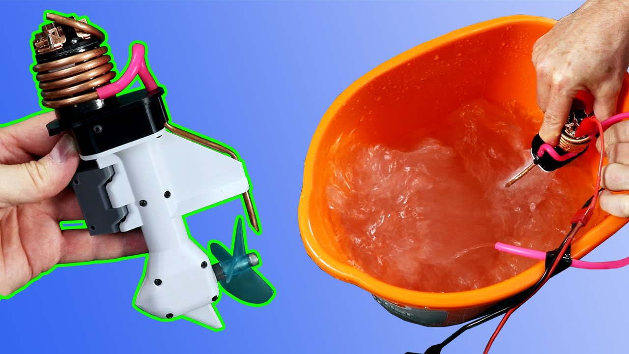 How To Make Powerful Outboard Motor. 3D Printed Water-Cooled RC Boat Motor.