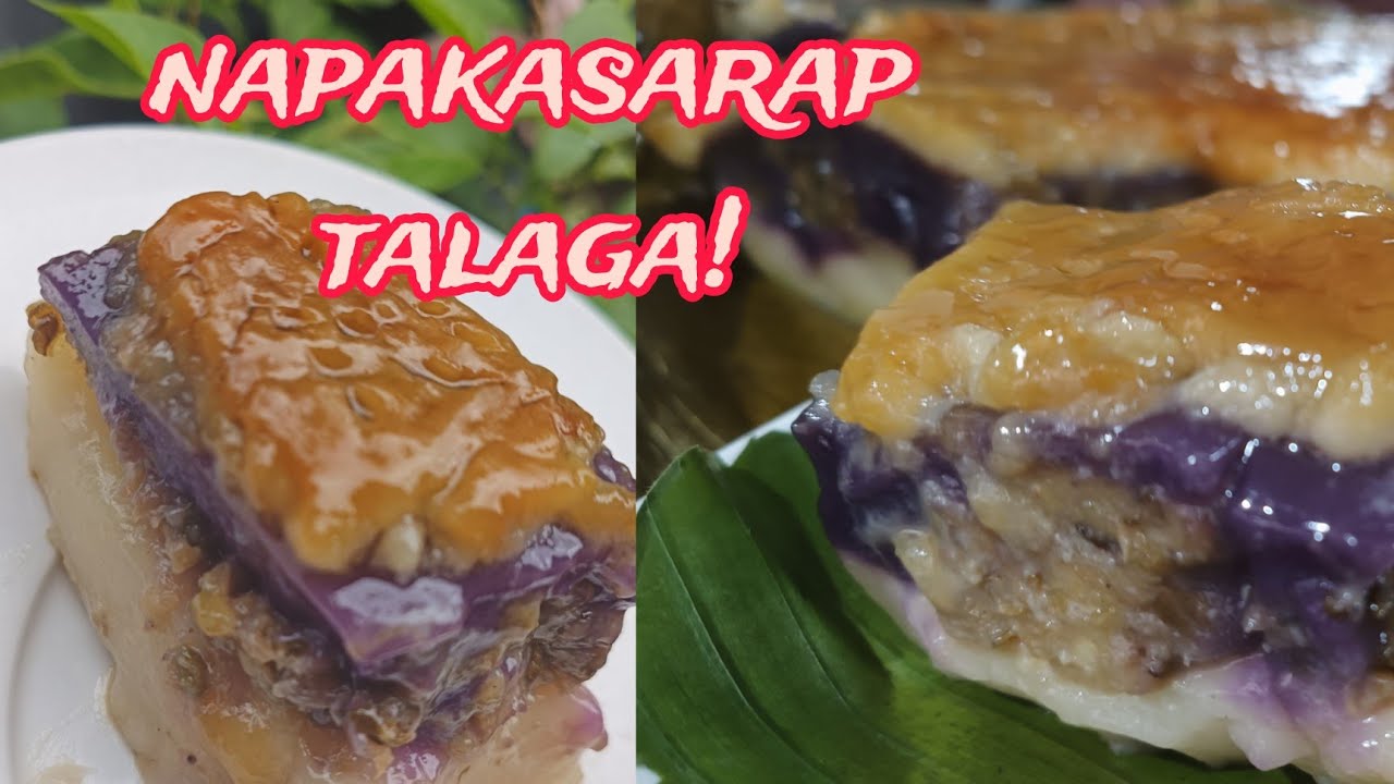 BIBINGKOY UBE DE MONGGO/ Kakanin recipe/GLUTINOUS RICE FLOUR RECIPE