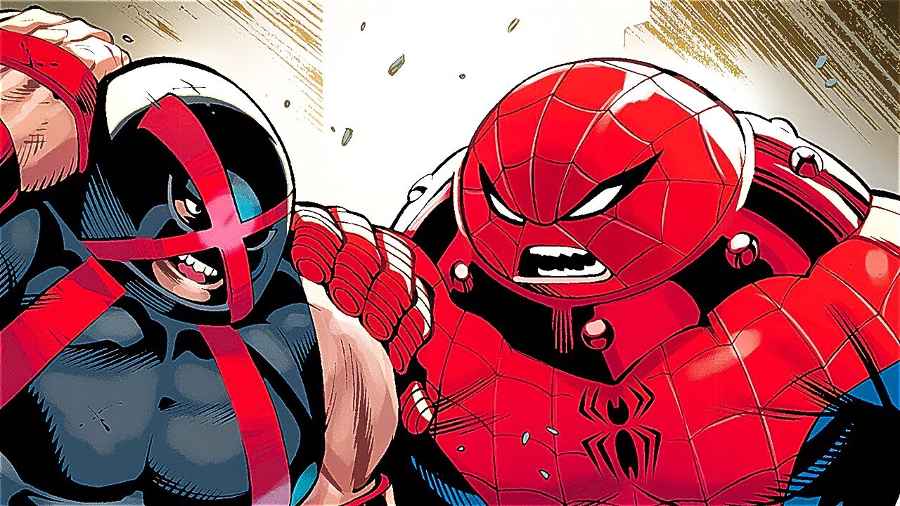 Spiderman becomes the Juggernaut