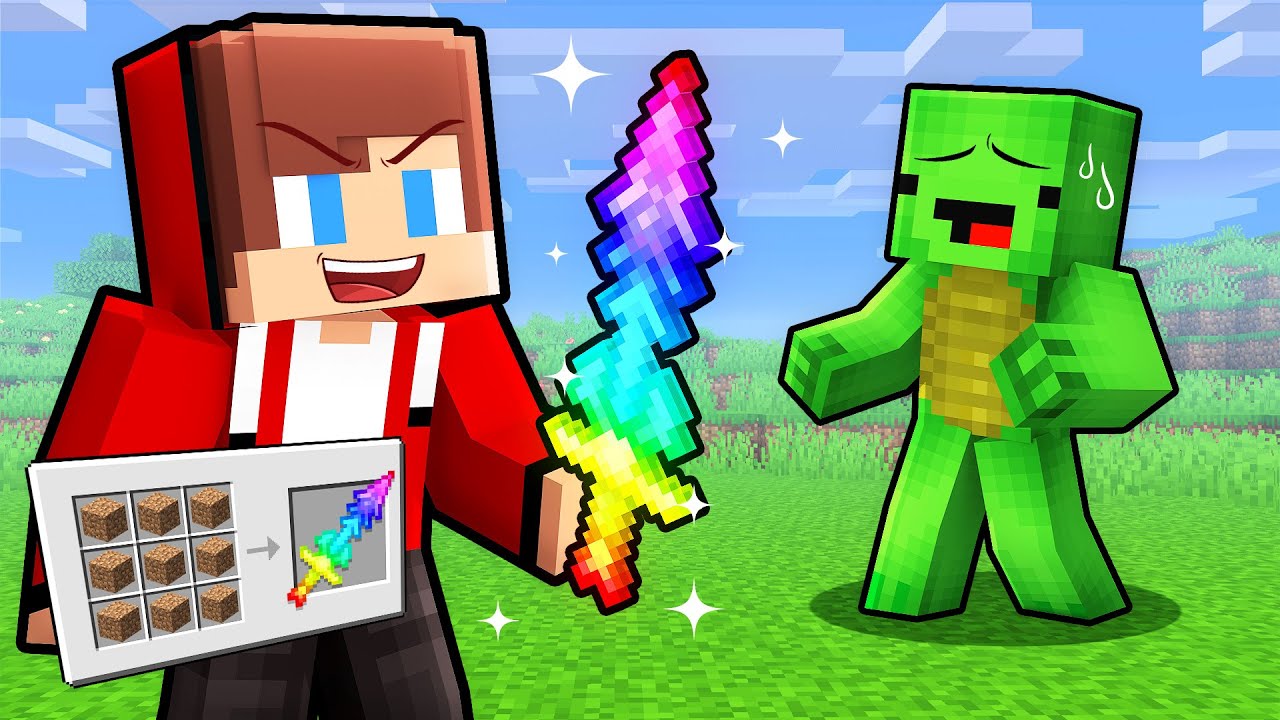 JJ Prank Mikey with Random Crafts in Minecraft (Maizen)