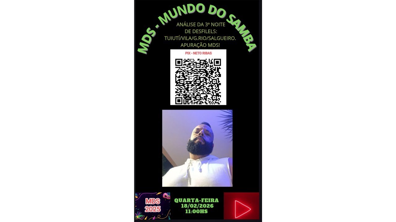 MDS CARNAVAL 2026 - ANÁLISE 3ª NOITE (TUIUTÍ/VILA/G. RIO/SALGUEIRO)/APURAÇÃO MDS - NETO RIBAS
