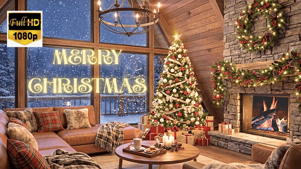 Christmas Classics, Soft Music Songs  Fireplace  Relaxing Ambience