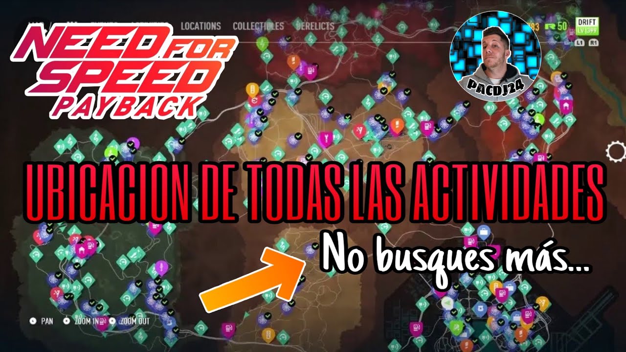 Ubicación de todas las actividades! - Need for speed payback