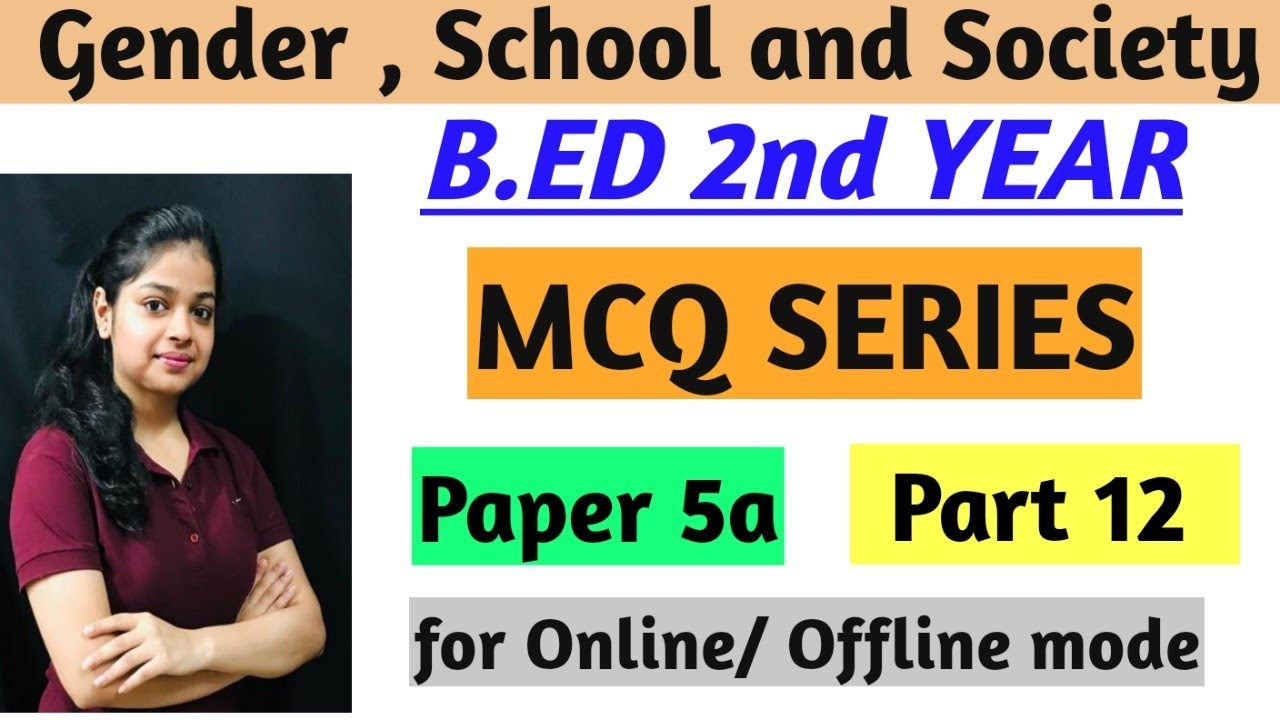 Gender, School and Siciety | Sri Dev Suman University | Solved Paper | B.ED Exam 2020|By Rupali Jain