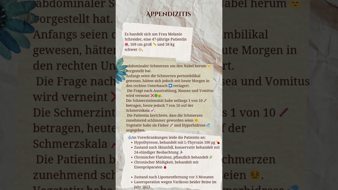 „Appendizitis – strukturierte Fallvorstellung für die FSP“ 📘