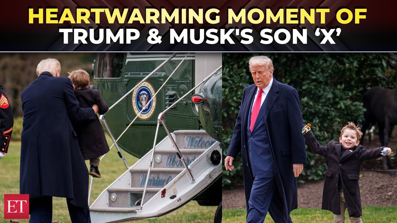 Heartwarming moment of Trump & Musk's son, little 'X' go viral, Netizens say 'Grandpa Trump'