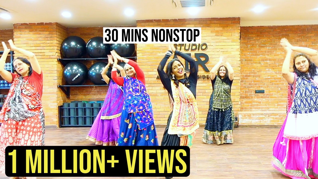 DWD#108 30mins GARBA Dance Workout | Easy Steps | Exercise to Lose weight 3-5kgs