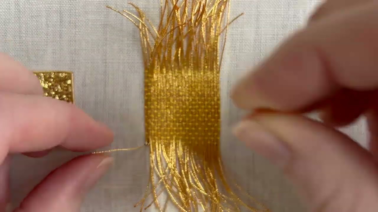 Goldwork Fundamentals: Plunging and Tying Back