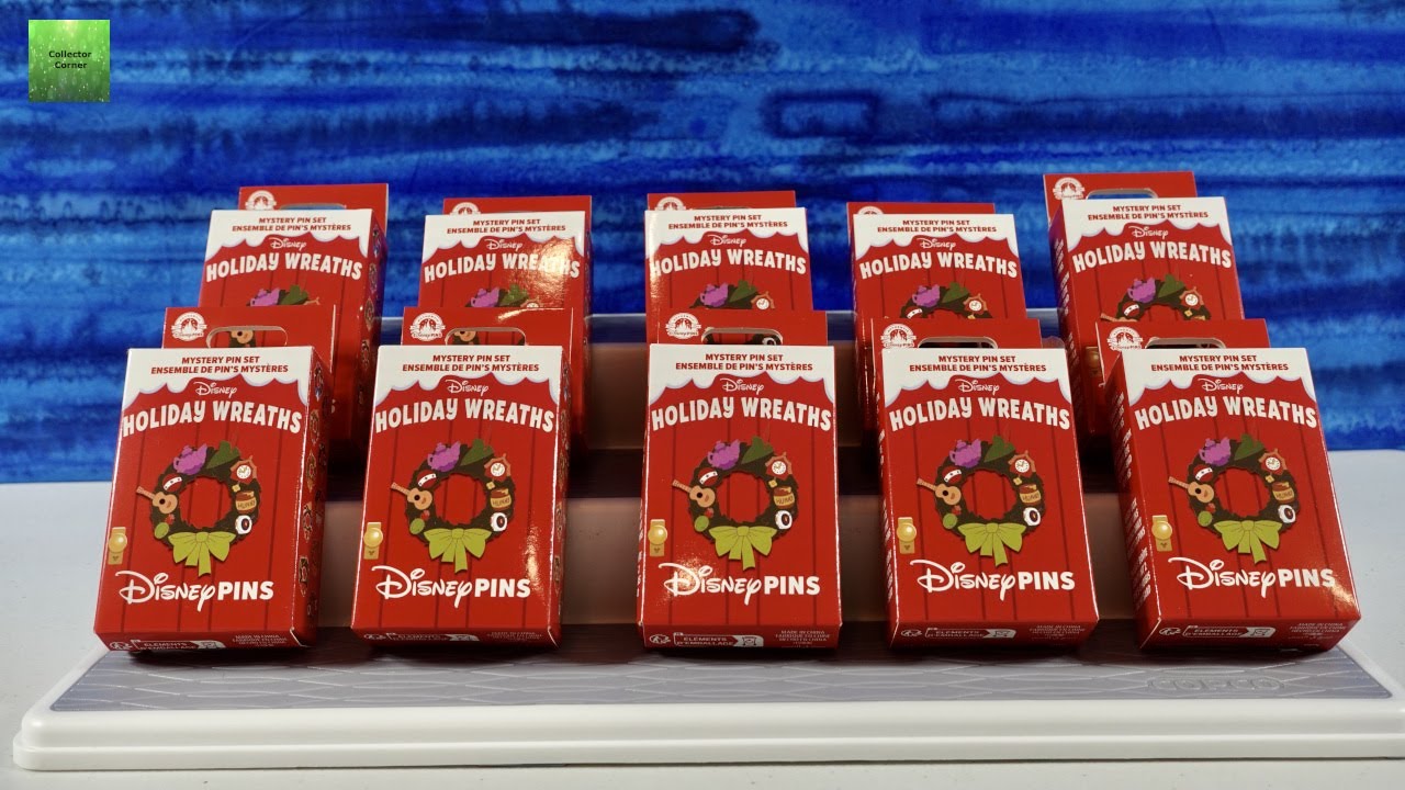 Открытие рождественской коробки с праздничными венками Disney Trading Pins | CollectorCorner