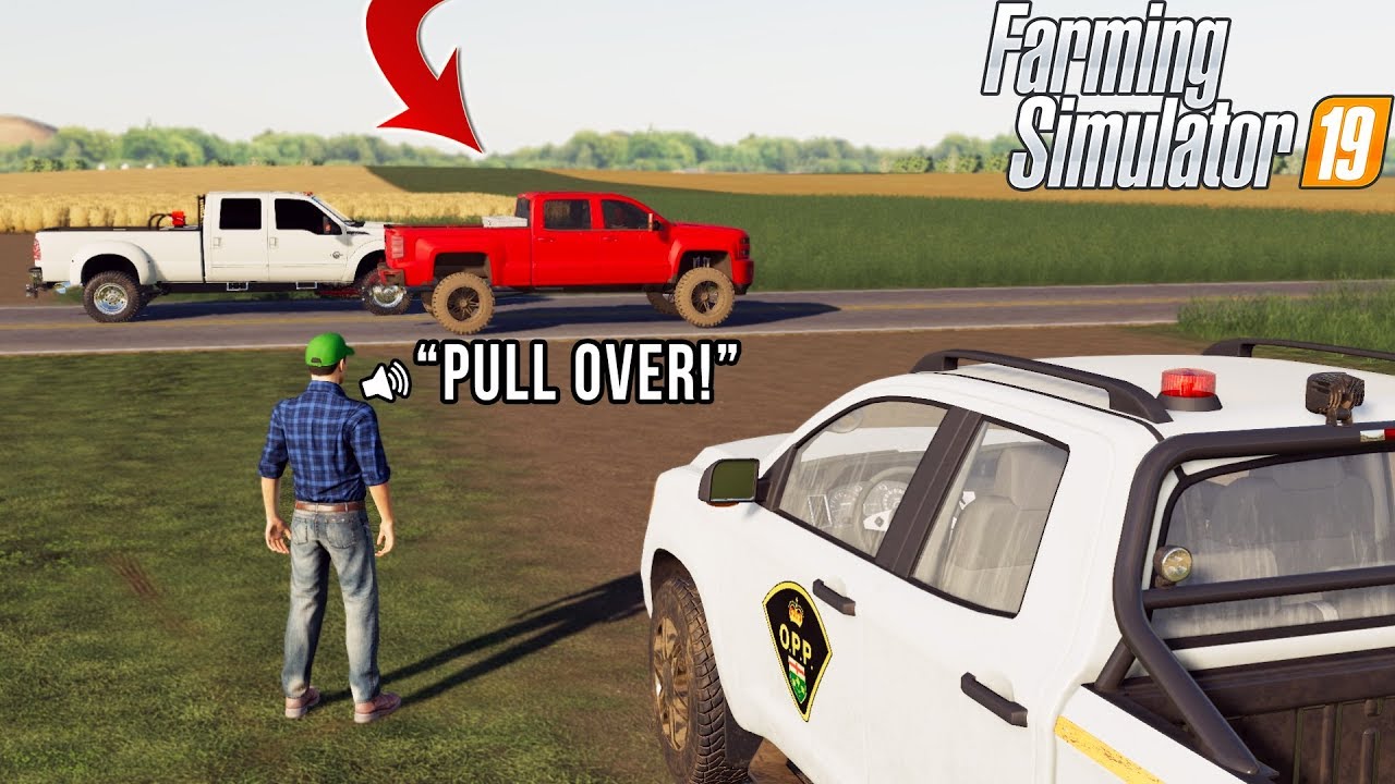 WE GOT PULLED OVER FOR SPEEDING! | FARMING TOURNAMENT | FS19 | #6