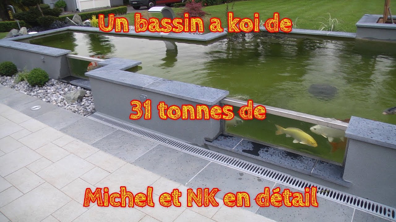 Un bassin a koi de 31 tonnes de Michel et NK en détail