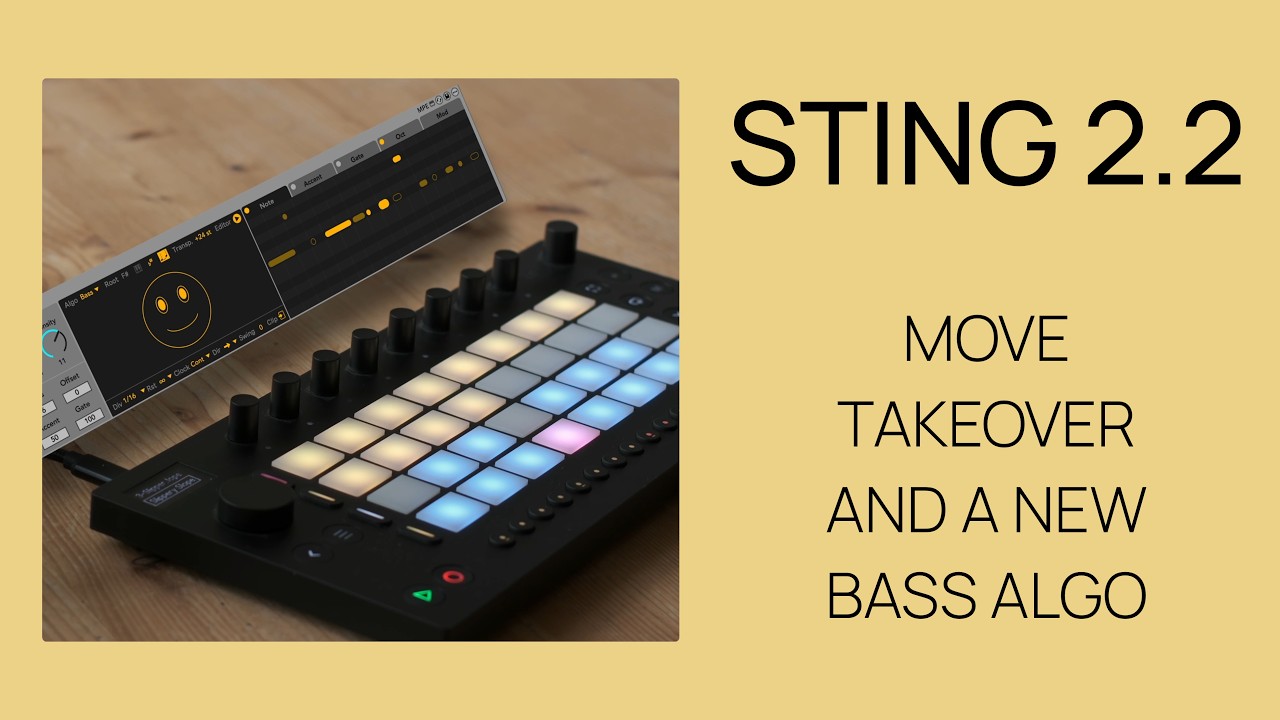 Sting 2.2 Update - Ableton Move Takeover Mode and Bass Algorithm  (Ableton Live 12)