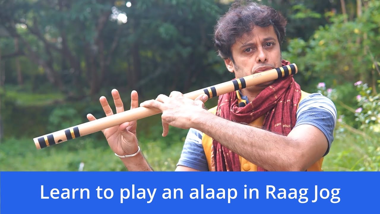 Part 11: Learn to play an alaap in Raag Jog | E scale Flute