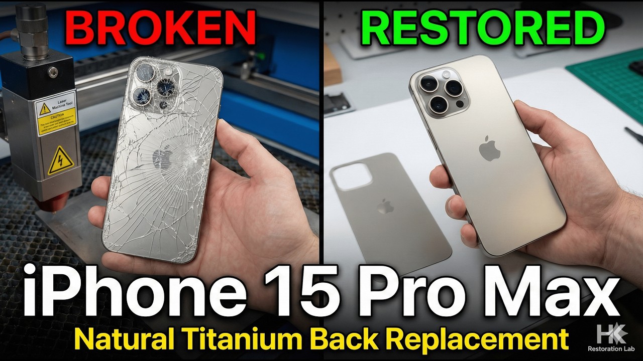 iPhone 15 Pro Max Back Glass Replacement (Step-by-Step Restoration) - Natural Titanium
