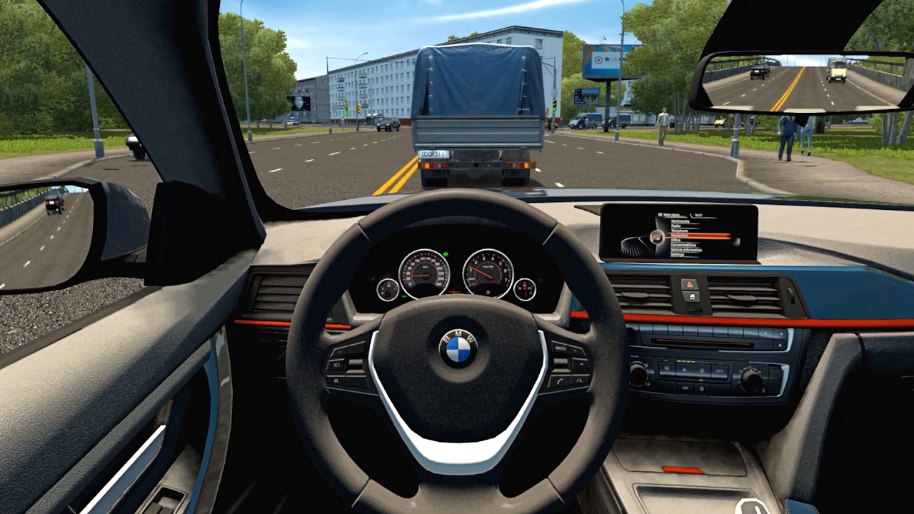 BMW 335i F30 - City Car Driving [Steering Wheel Game Play]