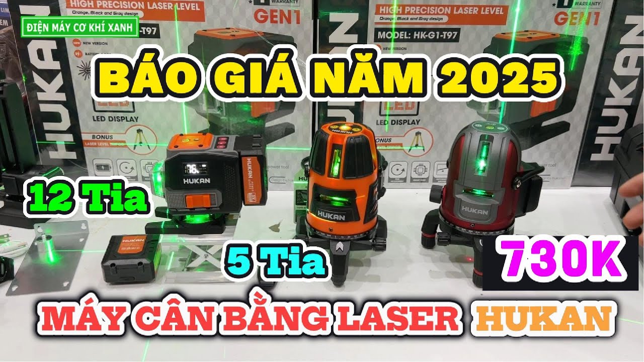 Báo Giá Máy Cân Bằng Laser 5 Tia Và 12 Tia Hãng HUKAN | Mẫu Mới Nhất Năm 2025