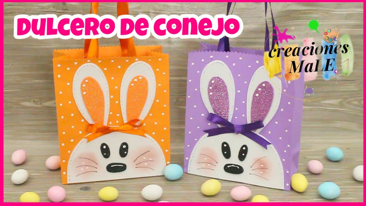 DULCERO DE CONEJO PARA PASCUA || BOLSITAS DE PAPEL || DIY