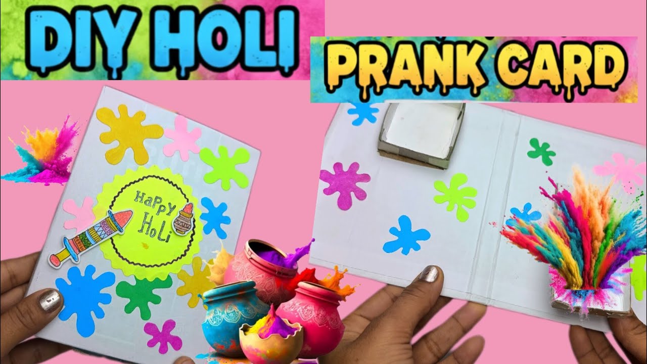 Diy holi prank card at home । holi special prank card/ holi craft ideas 