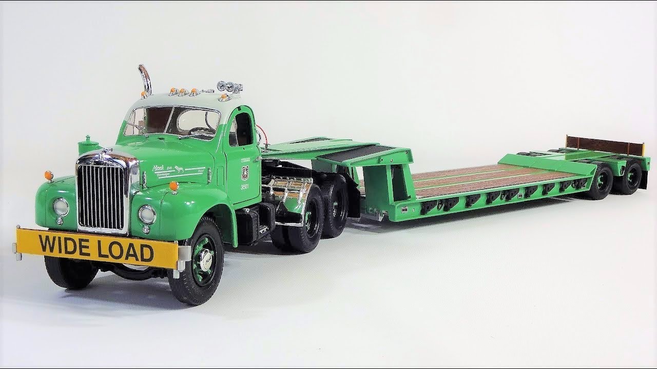 Mack B-61 Lowboy US Forest Service 1/25 Scale Diecast Model by First Gear Tractor Trailer
