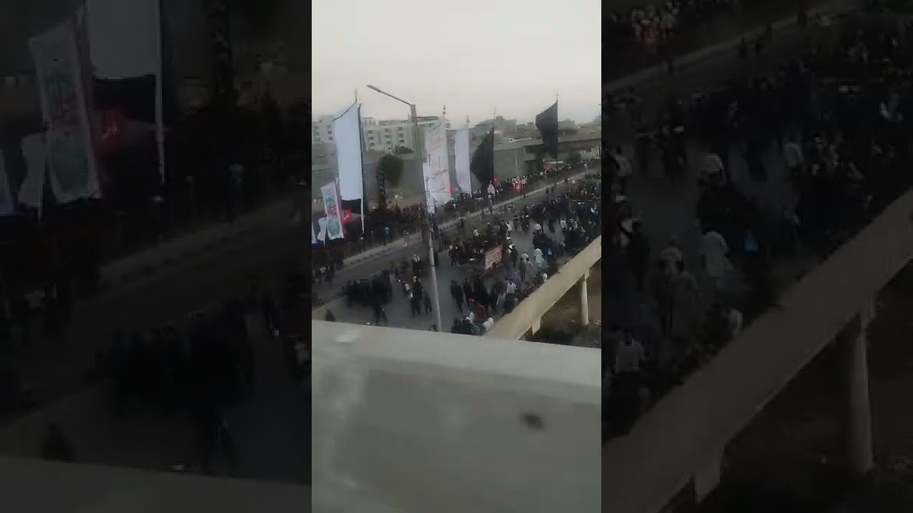 Chup Tazia Juloos Karachi 8th Rabiulawal - 05October2022 - shot over Lyari Expressway Karachi