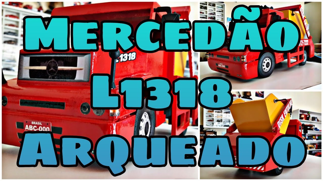 Miniatura Caminhão Mercedes L1318 Cata Entulho - Modelo exclusivo feito por Encomenda !!!