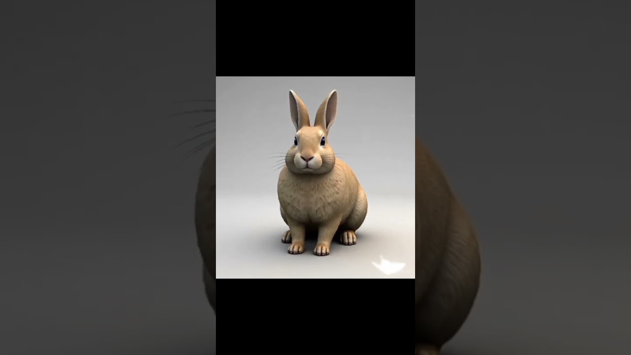 Meet Fluffy, the 3D bunny who's hopping into your heart!