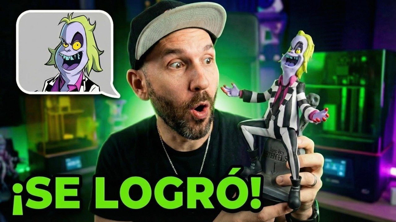 De Dibujo a Figura 3D en resina | Beetlejuice cartoon paso a paso