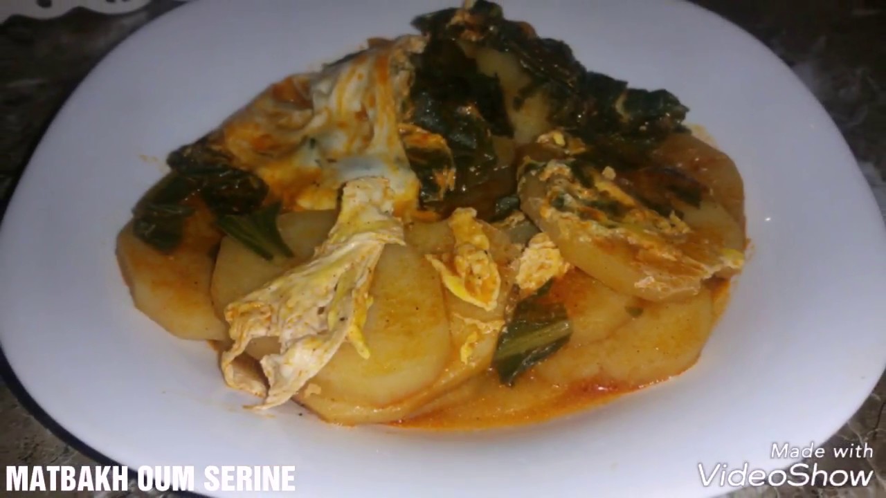 شطيطحة بطاطا والسلق للمبتدئات تشهي  
CHTITHA BATATA AU ÉPINARDS
