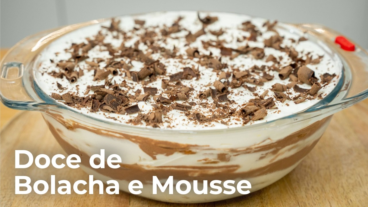 Receita de Doce de Bolacha e Mousse | Fica INCRÍVEL!