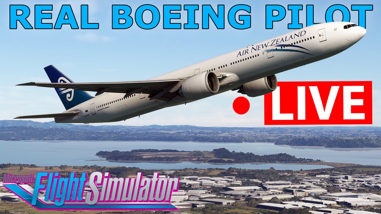 Real Long Haul Boeing Pilot Flies PMDG 777 Live! NZAA - NZCH