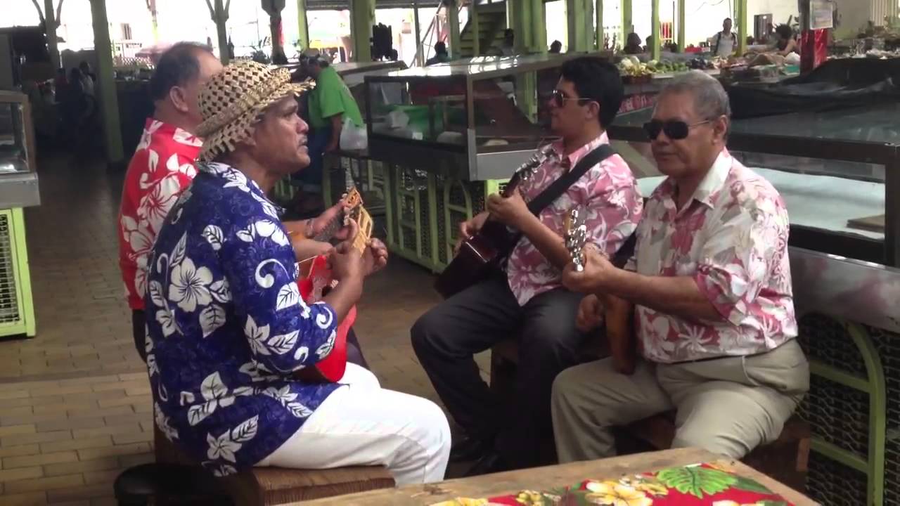 Musique au marché de Papeete
