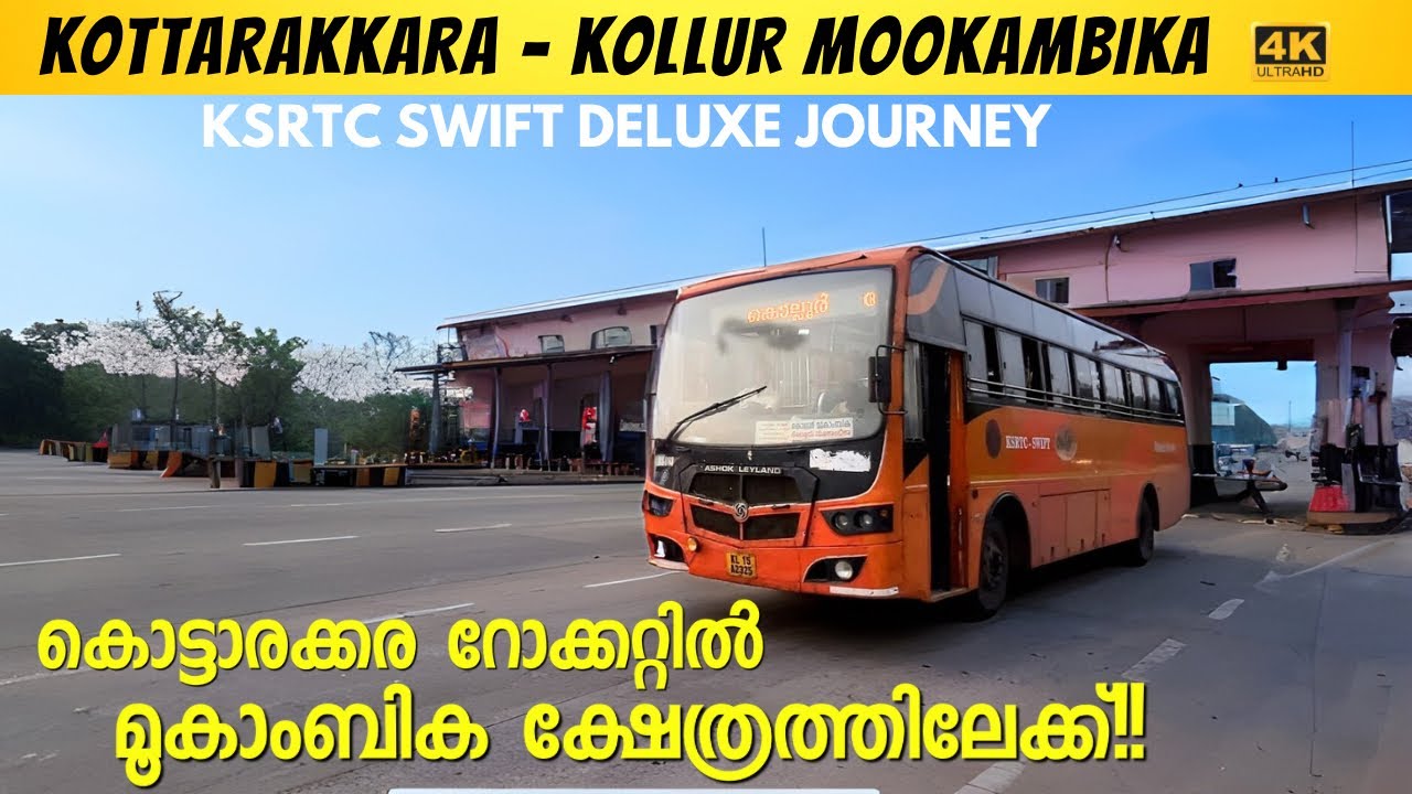 Extremely thrilling journey in KSRTC SWIFT DELUXE from Kottarakkara to Kollur Mookambika | 4K