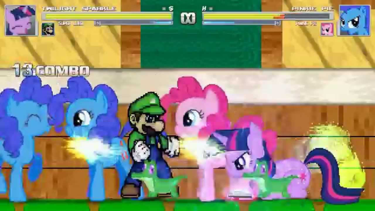 AN Mugen Request #229: Twilight Sparkle & Super Luigi VS Pinkie Pie & Pinkie Pie