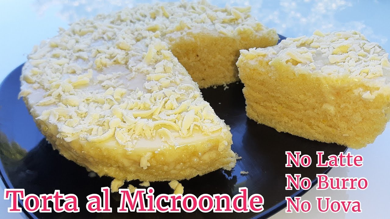 5 Minuti Torta all'acqua cotta al Microonde senza Latte,senza Burro, senza Uova/Microwave cake