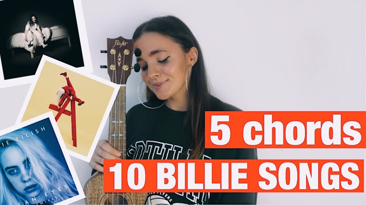 5 BASIC CHORDS 10 BILLIE EILISH SONGS ON UKULELE