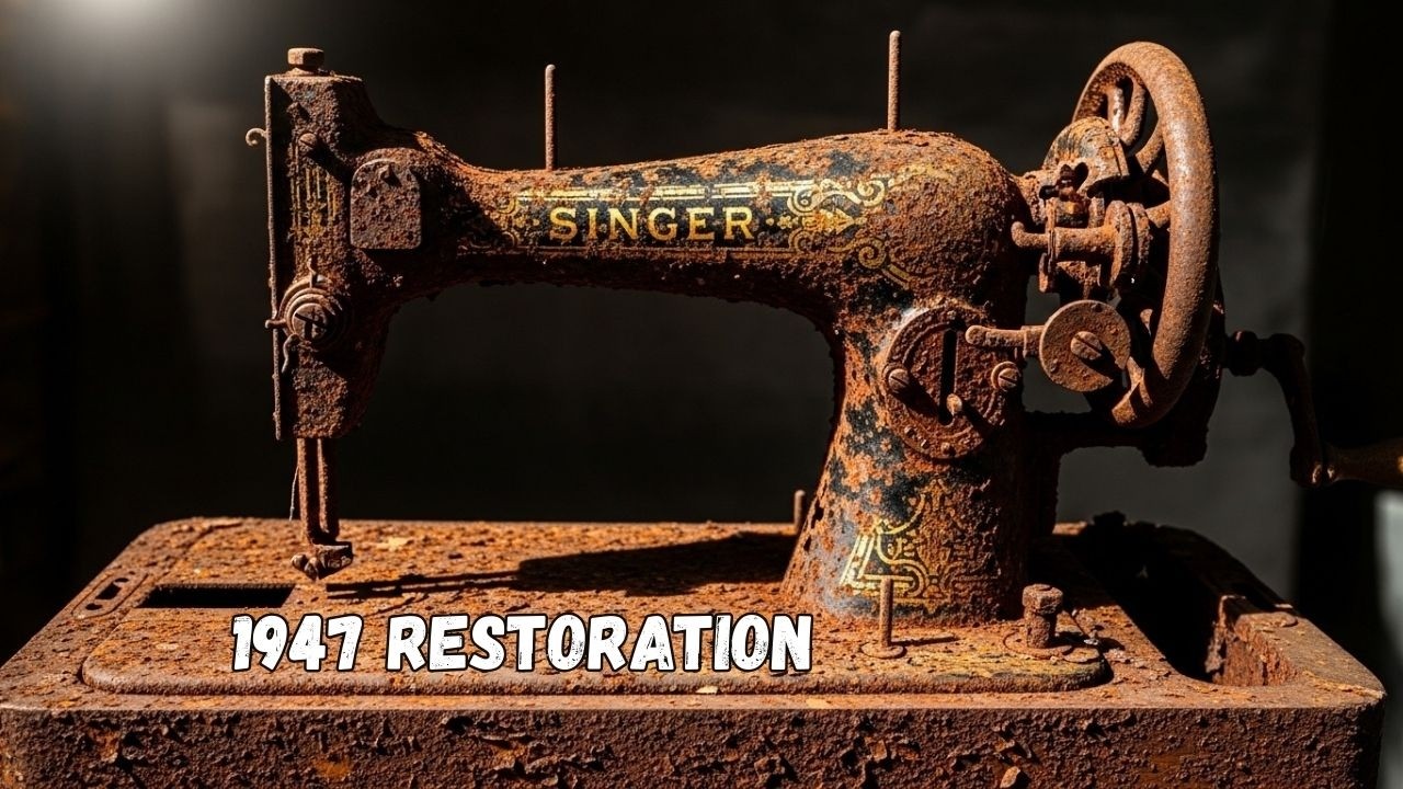 100+ Years of Rust Restored! 1984 Singer Sewing Machine Full Transformation