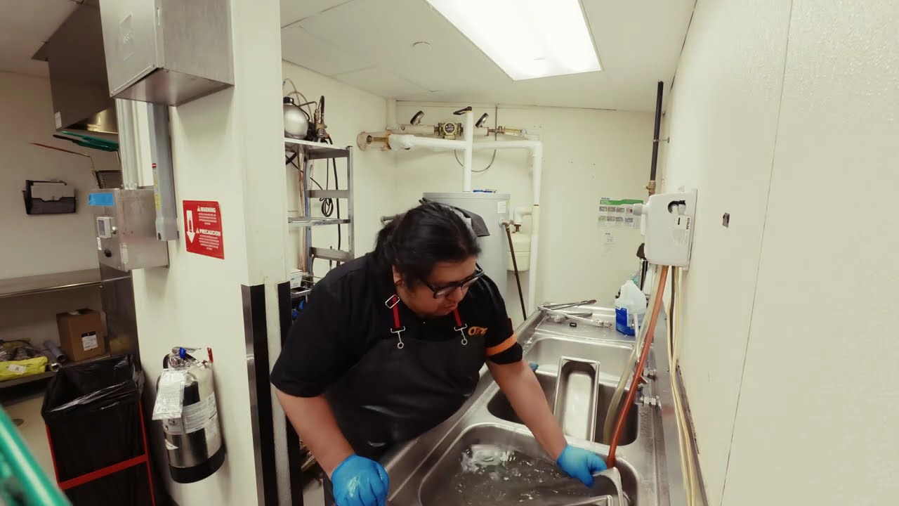 A Shift as a Dishwasher (ASMR background Noise)